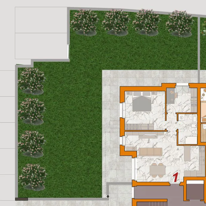 1 BI/TRILOCALE CON GIARDINO